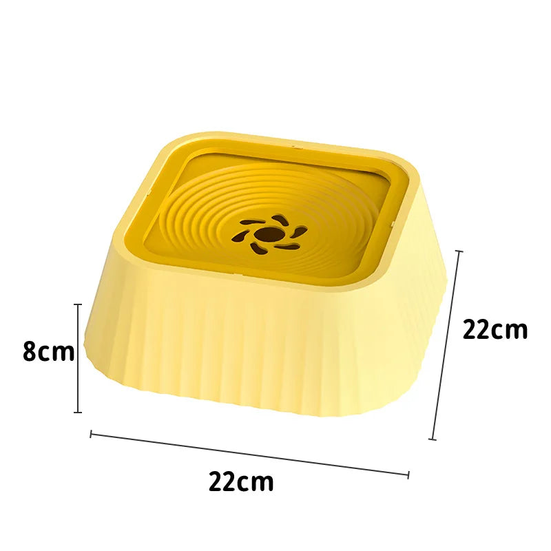 Pet Water Bowl Non-wet Mouth Cat Neck Guard Dog Buoyancy Birdbath Pet Water Fountain with Floating Plates No Spill Water Bowl