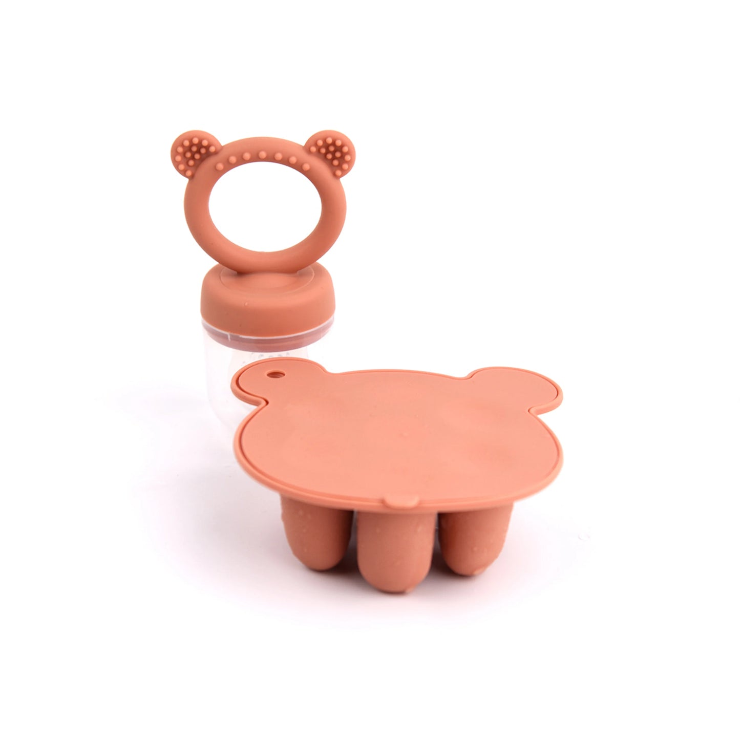 Latest Animal Design Bear Set Fruit Feeder Breast Milk Freezer Tray Food Soup Silicone Freezer Tray Silicone Popsicle Mold