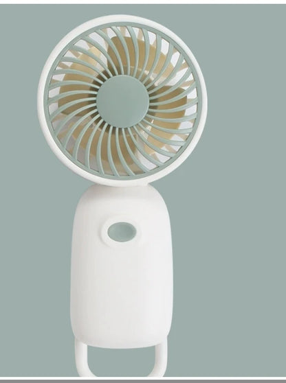 Mini Portable Fan Cute Handheld USB Rechargeable Battery Operated Lightweight Small Personal Fans with 3 Speeds for Outdoor