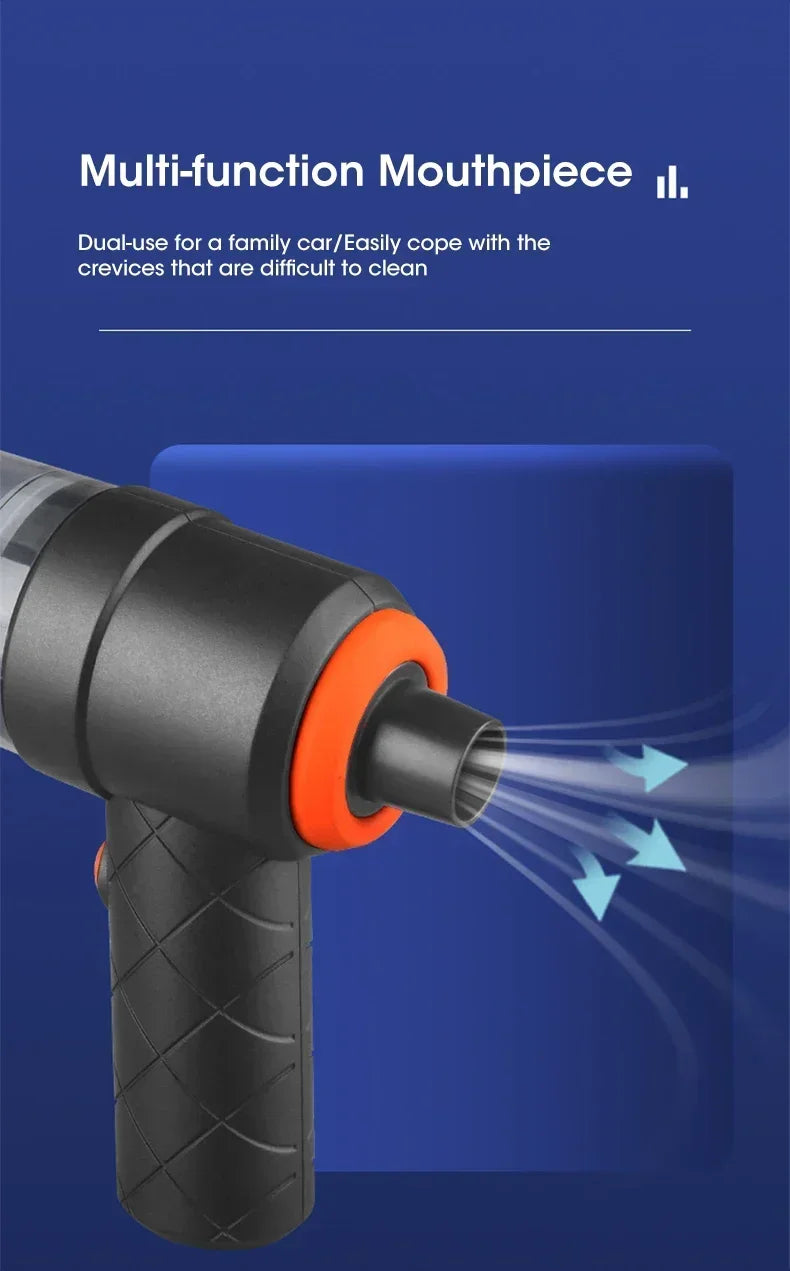 Cordless Car Vacuum Cleaner - Handheld High-Power Suction for Auto & Home, Portable Mini Vacuum with Strong Blowing Function