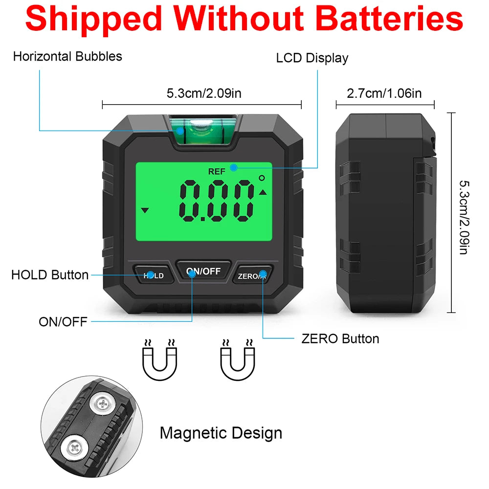 Angle Protractor Universal Magnet Ruler 90° 180° Digital Inclinometer Level Meter Goniometer Angle Bevel Tester Measuring Tools