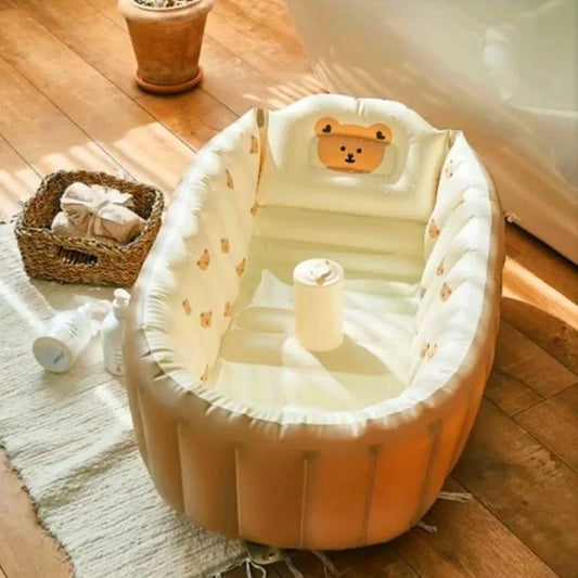 Ins Style New Portable Baby Bath Tub Bath Tub Newborn Bath Foldable Children's Inflatable Swimming Pool Bath Tub