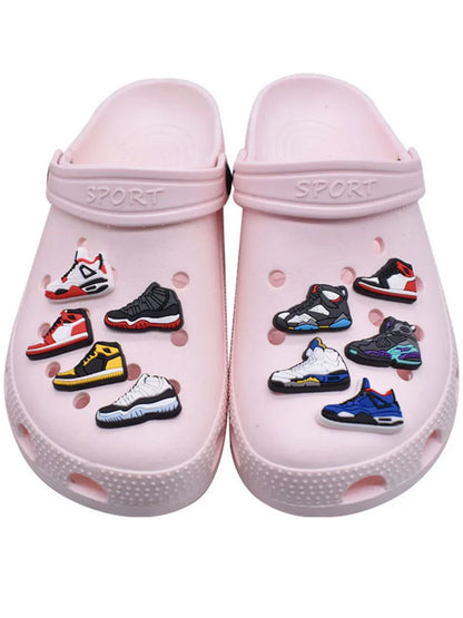 Sport Shoe Charms for Crocs Accessories Charms Clogs Bubble Slides Sandals PVC Shoe Decorations Party Gifts