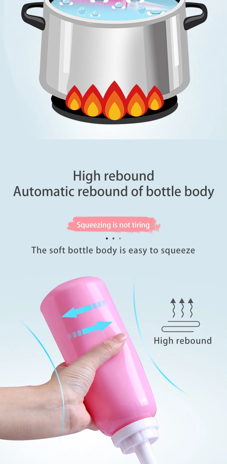 500ml Portable Bidet Spray Handheld Travel Bidet for Pregnant Women Baby Cleansing Water Washer Bottle Baby Showers Mom Bottle