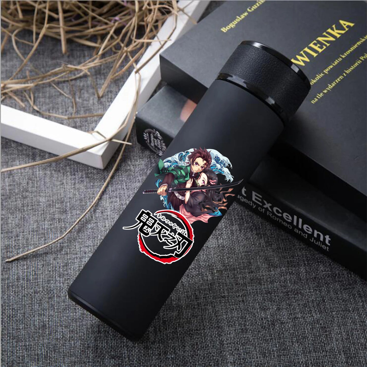 Anime Demon Slayer Kimetsu Vacuum Cup 304 Stainless Steel Thermos Vacuum Flask Water Bottle Gift