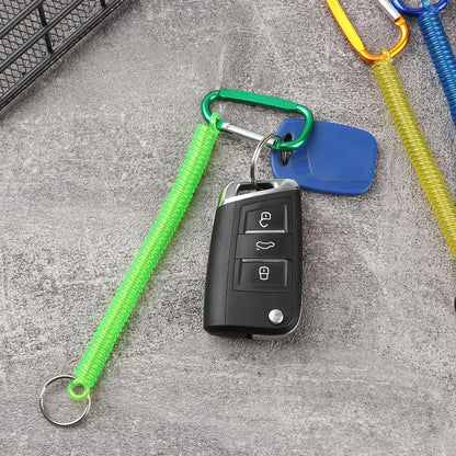 Gear Tool Outdoor Hiking Camping Anti-lost Phone Keychain Portable Fishing Lanyards Camping Carabiner Spring Elastic Rope