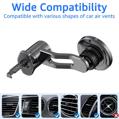 Untoom Magnetic Car Phone Holder for MagSafe Strong Magnet Car Air Vent Phone Mount Car Cradle for iPhone 15 14 13 Series Xiaomi