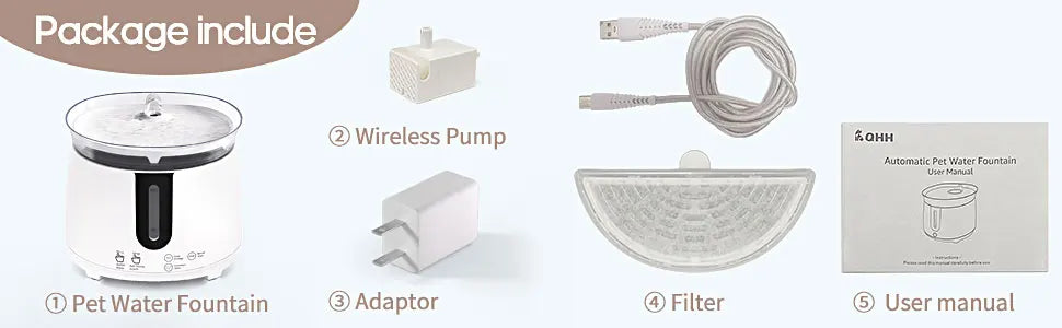 Cat Water Fountain Auto Filter Wireless Smart Pet Cat Drinker Bowl 2L Recirculate Filtring Drinker for Cats pet Water Dispenser