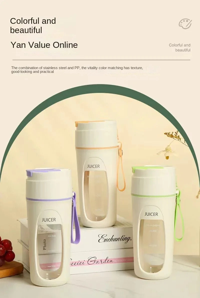 Portable Blender Machine USB Rechargeable Personal Size Blender Juicer Cup For Smoothies And Shakes Mini Fruit Mixer Cup