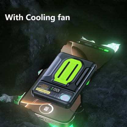 22.5W Magnetic Power Bank 30000mAh Wireless Fast Charging External Battery Turbine Coolingfor IPhone Xiaomi Magsafe Powerbank