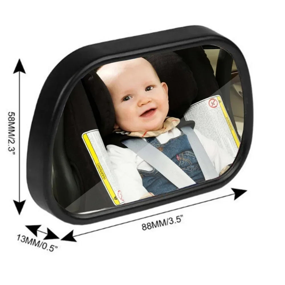 Adjustable Car Baby Rearview Mirror Baby Rear Seat Rearview Mirror 2 in 1 Mini Safety Child Baby Kids Convex View Mirror