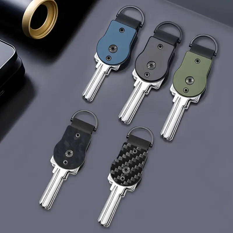 Key Organizer Compact Key Holder Metal Key Chain Minimalist key case key holder for keychain Secures 1-5 Keys