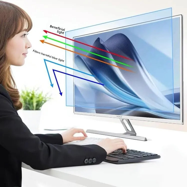 Blue Light Bloing Cuter Screen Protector Anti Reflective Eye Protection Film Desktop 24 Inch Radiation Free Static Absor...
