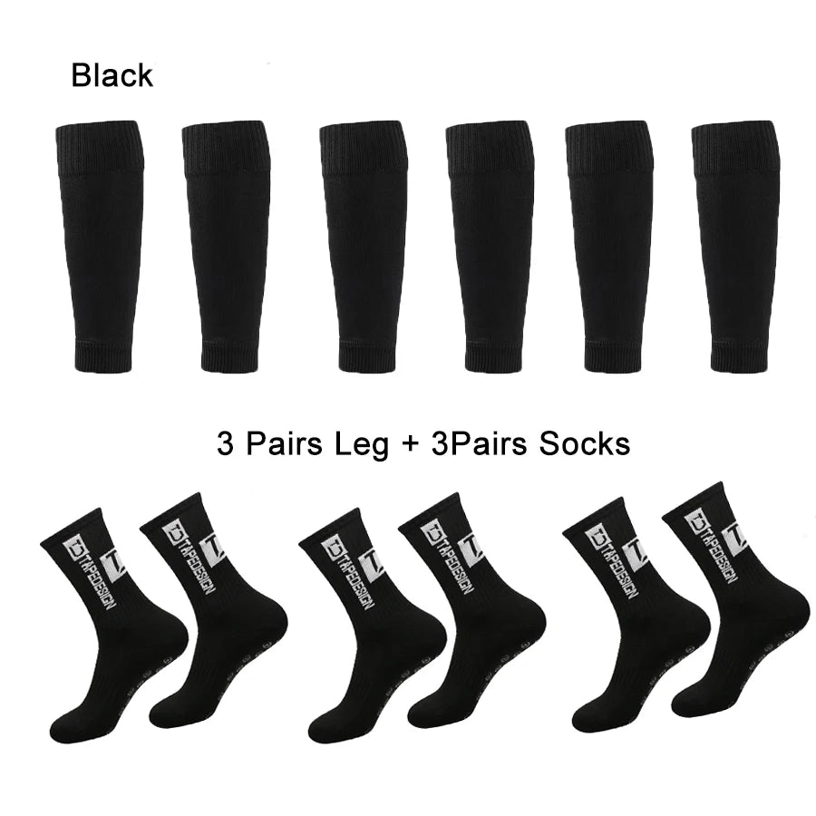 3 Sets Non-Slip Sports Dispensing Socks for Outdoor Training - Adult Leg Socks for Football Basketball Tennis Running