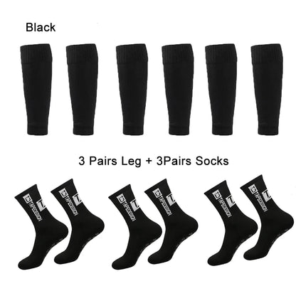 3 Sets Non-Slip Sports Dispensing Socks for Outdoor Training - Adult Leg Socks for Football Basketball Tennis Running