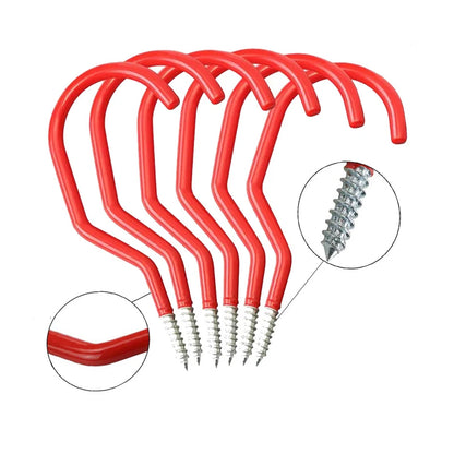 Bicycle Hanger Hooks Wall Mounted Screw-in Storage Hook Set Heavy Duty Hooks  For Garage Garden Tool
