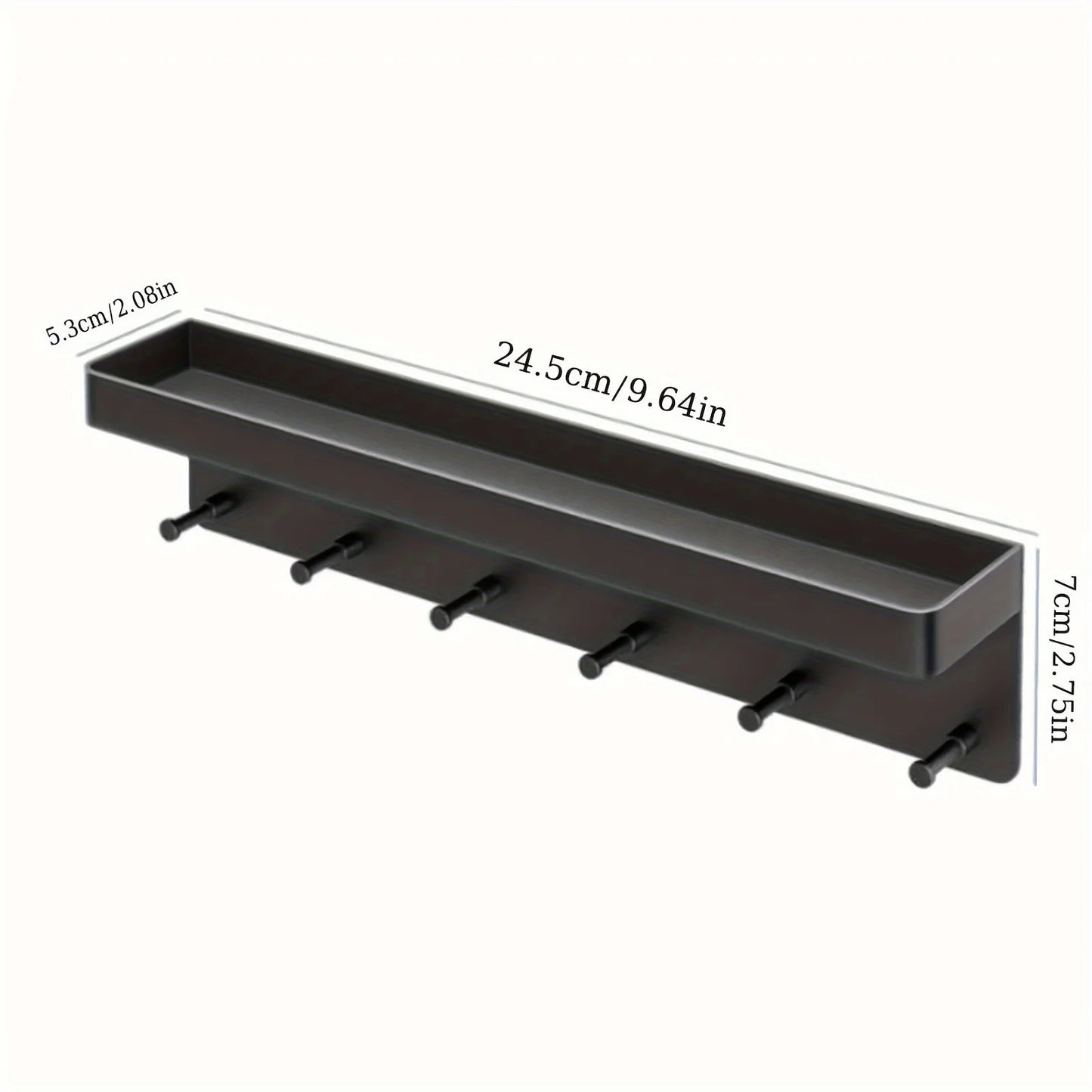 Key Holder Wall Mount Key Holder Wall Mount Adhesive with Mail Organizer Tray with 6 Key Hooks for Wall