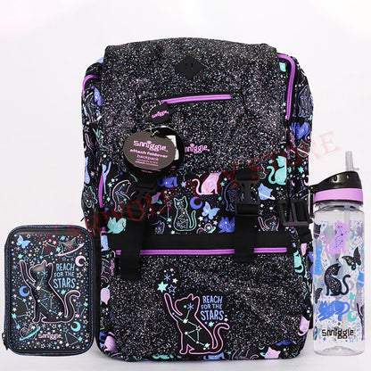 Genuine Australian Smiggle Student Backpack Cute And Fashionable Children Stationery Box Backpack Lunch Bag Kettle Student Gift