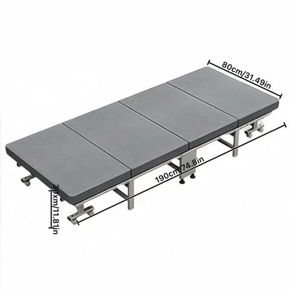 Luxurious White Bottom Frame Foldableing Bed New Thickeneded and Widened Lunch Break Foldableing Bed 60% off Bed