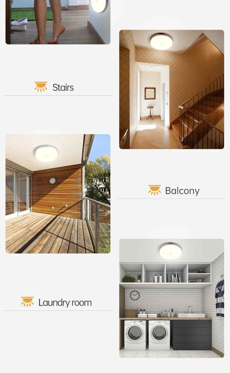 Smart Sensor LED Light Ceiling Lamp Modern Home Indoor Aisle LED Hanging Fixture Induction Lighting Living Room Luminaire Lamps