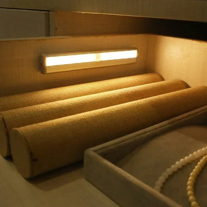 LED Under Cabinet Night Light Motion Sensor Lamp for Closet Stairs Kitchen Wardrobe Cupboard Bed Lighting Home Decor