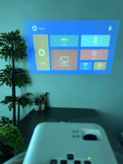 Upgraded 5G WiFi Bluetooth Projector Native1080P Video Projector with USB-C Power Bank Compatibility Home Theater Mini Projector