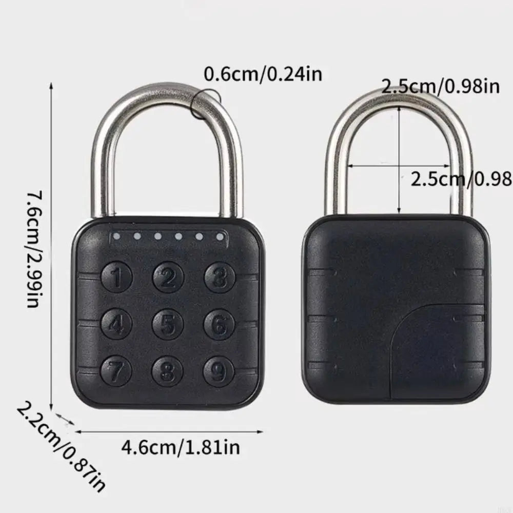 Cabinet Keyless Fingerprint Lock Waterproof Intelligent Safety Smart Padlock Zinc Alloy Anti-theft Electronic Door Lock Outdoor