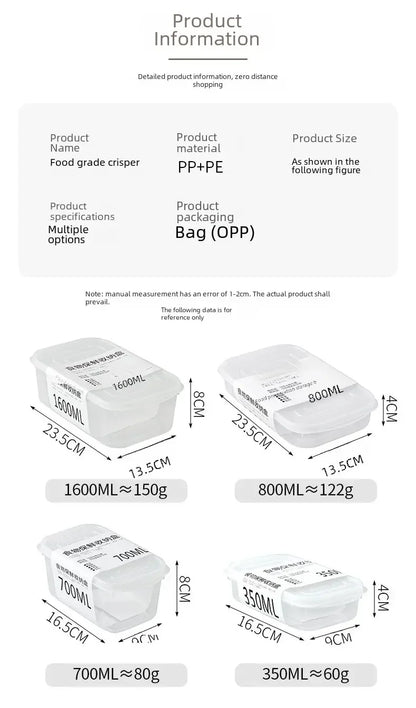 Modern Simple Style Portable Fridge Classification Preservation Box Meat Box Cold Storage Bento Onion Garlic Sub-box