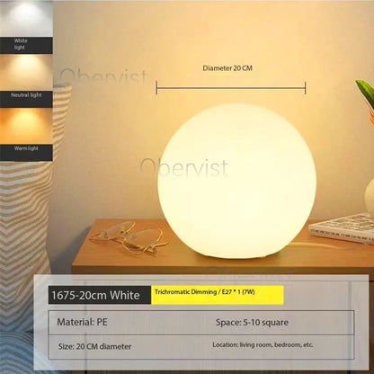 Decorative Ball Table Lamp Bedside Nightlight Girls Ins Gift Atmosphere Lamp Romantic Warm Children's Room Desk Bedroom Floor La