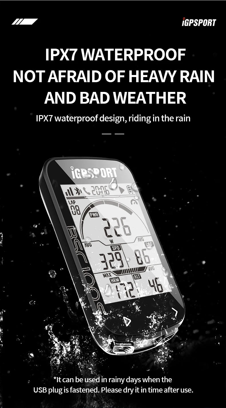 IGPSPORT Bicycle Computer BSC100S Computer BLE Bluetooth ANT Waterproof Wireless Bike Stopwatch MTB Road Cycling Bike Computer