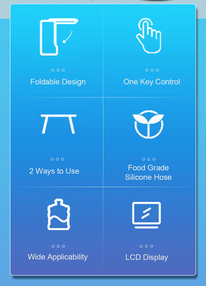 Electric Water Gallon Bottle Pump Foldable Automatic Water Dispenser 19 Liters Bottle Rechargeable Desktop Drinking Water Pump