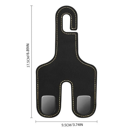 2 in 1 Car Back Seats Hook Storage Organizer Double Hook Car Headrest Hooks Strong Load-Bearing Hanging Auto Rear Seats Hanger