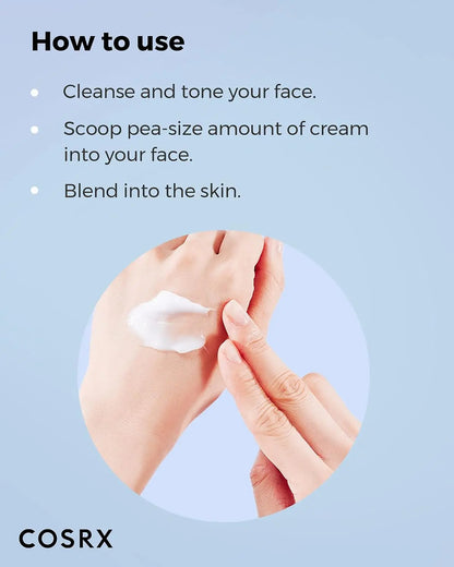 COSRX Hyaluronic Acid Moisturizing Cream, Long-lasting Hydration, Rich Moisturizer for Sensitive Skin 3.52 oz / 100g