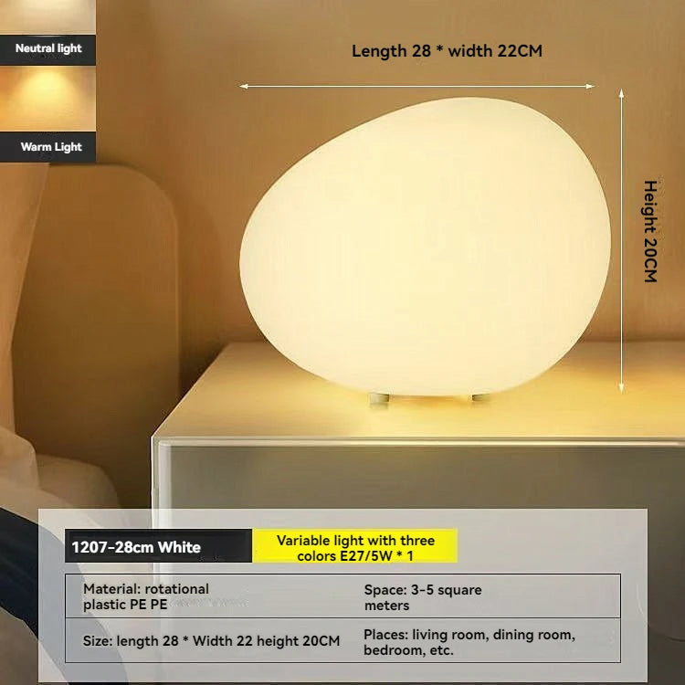Cobblestone Night Light Modern Minimalist Atmosphere Table Top Decorative Lamp Romantic Desk Bedside Table Lamp