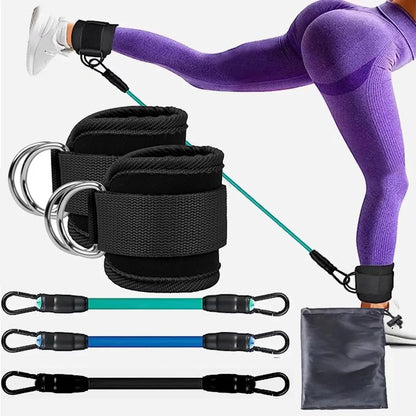 Resistance Bands With Ankle Straps Fitness Workout Training Resistance Bands Home Yoga Stretch Elastic Pilates Gym Equipment