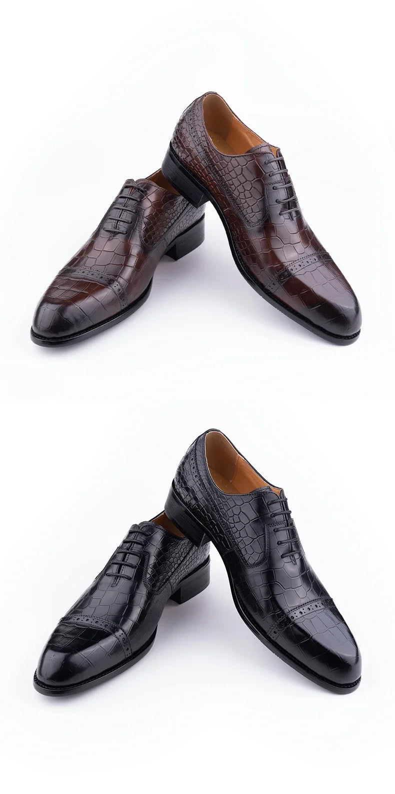 Handmade Oxford Casual Business Office Work Shoes Luxury Wedding Classic Fashion Formal Shoes Genuine Leather Lace Up Shoe