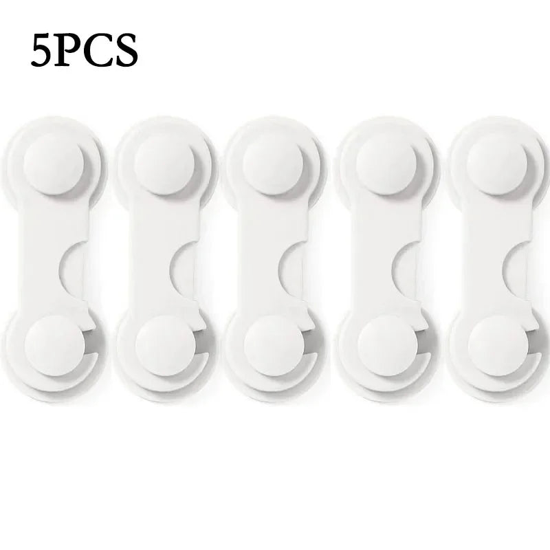 Multi-function Security Protection Locks Baby Safety Cabinet Drawer Door Buckle Home White Toilet Refrigerator Lock 5Pcs/Lot