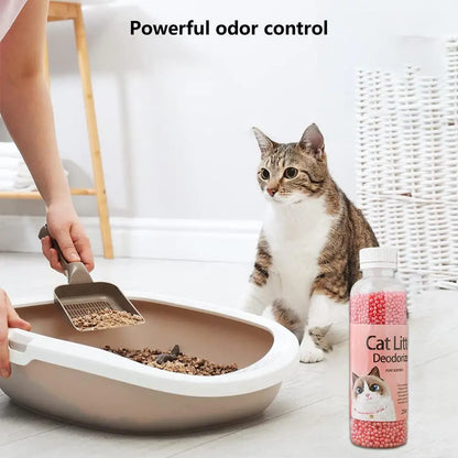 250ml Cat Litter Deodorant Beads For Kitten Toilet Artifact Pet Odor Activated Carbon Absorbs Cat Sand Stink Cleaning Supplies