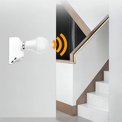 Smart Home PIR Motion Sensor Light Socket E27 LED Bulb Base Adapter with Light Control Smart Switch Residential Security