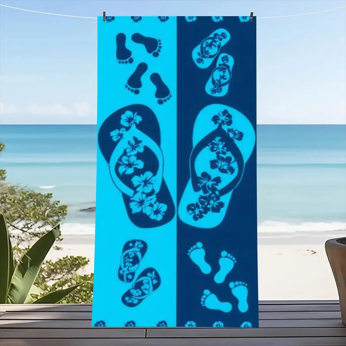 Beach Towel Portable Quick Fast Dry Sand Outdoor Travel Swim Blanket Thin Yoga Floral Print Mat Personalization Stripes Towel