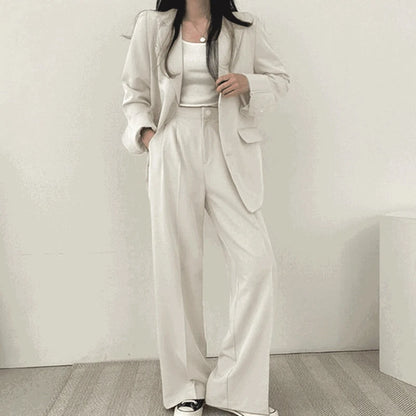 Suit Jacket Casual Office Lady Elegant Solid Single-breasted Women Blazer