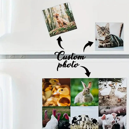 1/3pc Custom Photo Fridge Magnet, Customisable Magnetic Picture Fridge Magnet, Perfect for Refrigerator, Whiteboard & Locker |