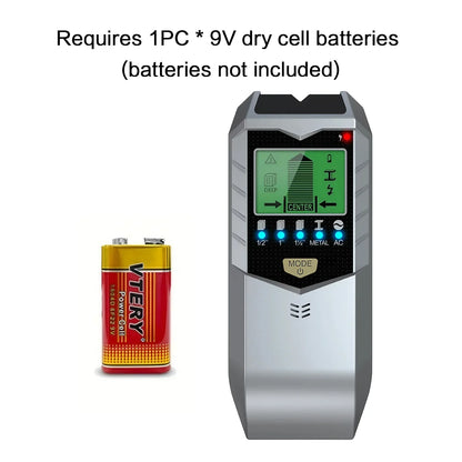5-in-1 Handheld Wall Metal Detector - Scanner for Metal, Wires, Timber Studs, and Currents, Precise Wall Measurement Tool