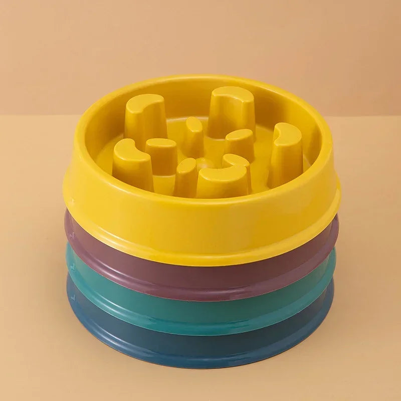 Non Slip Slow Eating Puzzle Maze Fun Pet Feeding Bowl for Dog Cat, Bloat Stop Puppy Food Water Bowl, Slow Feeder Bowls Dishes