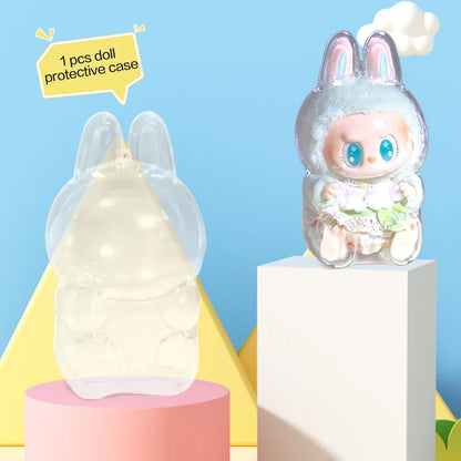 LABUBU Have A Seat Transparent Case Labubu Plastic Case Backpack Charms