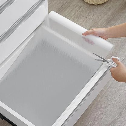1 Roll, 30x100cm Waterproof Non-Slip Plastic Shelf Liner Roll, Multipurpose Cabinet Drawer Mat Liner for Kitchen, Fridge, Table