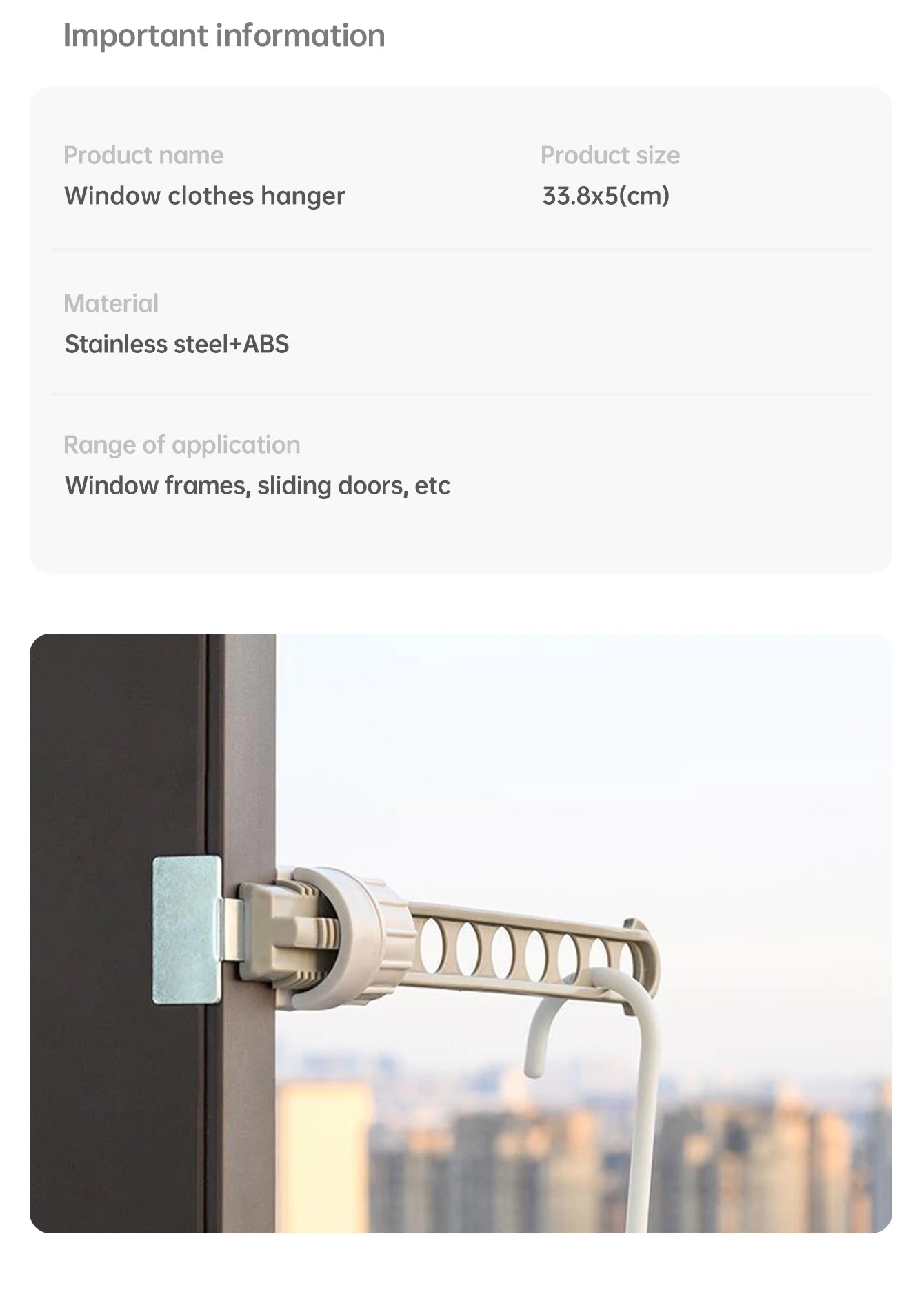 Drying Rack Balcony Clothes Drying Rack Wall Mounted Clothes Drying Rack Bathroom Drying Rack Indoor Space Saving 8 Holes