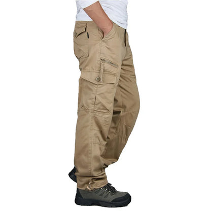 Spring Autumn Tactical Cargo Pants Men Fashion Military Man Trousers Long Warm Cotton Khaki Cargo Pants For Man