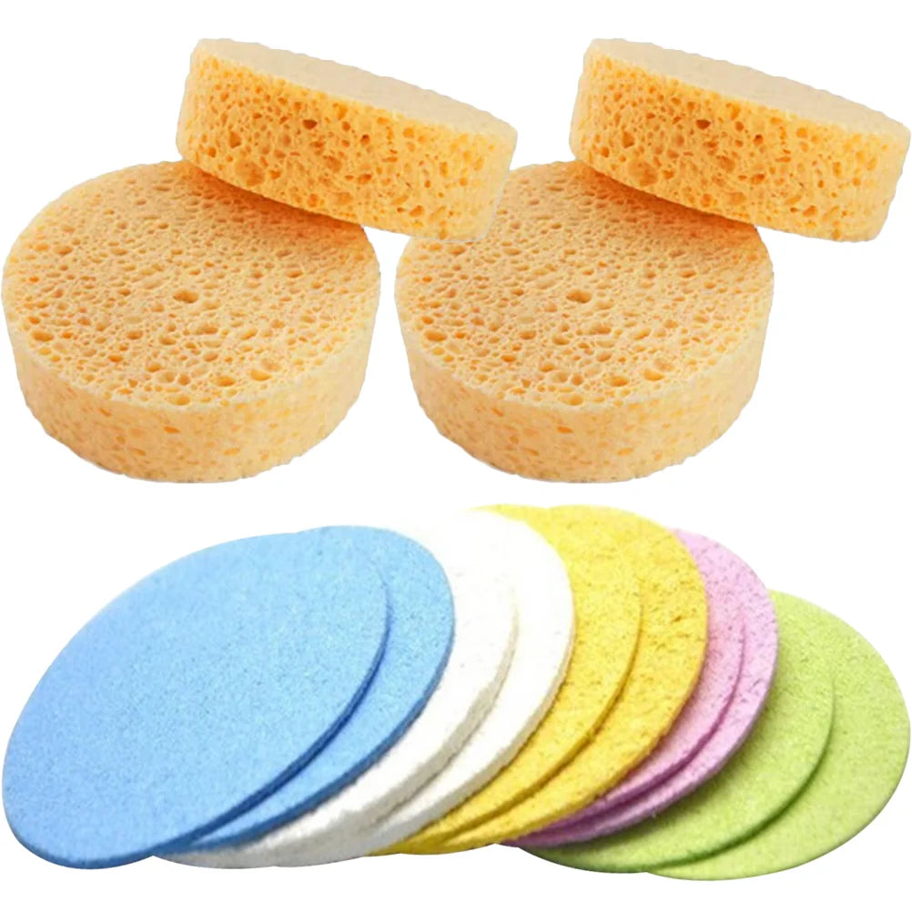 25 Pcs Compression Face Puff Spa Sponge Cellulose Cleaning Sponges Washing Cleaner Facial Estheticians Natural Dish
