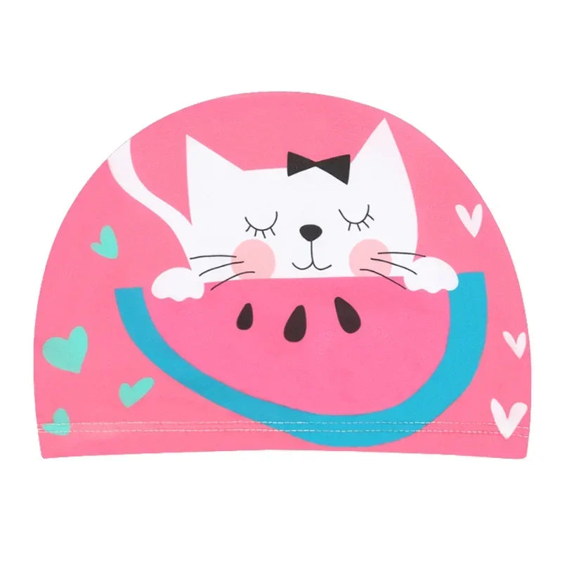 10pcs Children's Swimming Caps Elastic Fabrics Swimming Pools Water Sports Boys' and Girls' Swimming Caps Boys' Swimming Caps